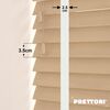 EdBevans - Spectrum Solid Wood Venetian Blind - Mono Maple 35mm Slat with Chevron Snowy 25mm Tape - Prettoni