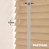 EdBevans - Spectrum Solid Wood Venetian Blind - Mono Maple 35mm Slat with Chevron Moccasin 25mm Tape - Prettoni