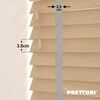 EdBevans - Spectrum Solid Wood Venetian Blind - Mono Maple 35mm Slat with Chevron Cement 25mm Tape - Prettoni
