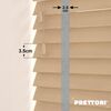 EdBevans - Spectrum Solid Wood Venetian Blind - Mono Maple 35mm Slat with Chevron Nimbus 25mm Tape - Prettoni