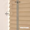 EdBevans - Spectrum Solid Wood Venetian Blind - Mono Maple 35mm Slat with Chevron Stonewall 25mm Tape - Prettoni