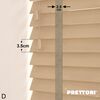 EdBevans - Spectrum Solid Wood Venetian Blind - Mono Maple 35mm Slat with Chevron Sandrift 25mm Tape - Prettoni