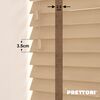 EdBevans - Spectrum Solid Wood Venetian Blind - Mono Maple 35mm Slat with Chevron Cinnamon 25mm Tape - Prettoni