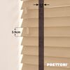 EdBevans - Spectrum Solid Wood Venetian Blind - Mono Maple 35mm Slat with Chevron Umber 25mm Tape - Prettoni
