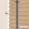 EdBevans - Spectrum Solid Wood Venetian Blind - Mono Maple 35mm Slat with Chevron Monsoon 25mm Tape - Prettoni