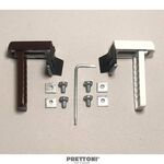 Set of Universal Brackets for Roller Blinds, metal, grey, 2 pcs