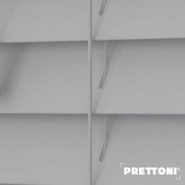 EdBevans - Spectrum Solid Wood Venetian Blind - Mono Grey 35mm Slat with - Ladder String - Prettoni