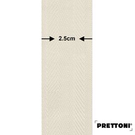 EdBevans - Spectrum Solid Wood Venetian Blind - Mono Mocha 50mm Slat with Chevron Cream 25mm Tape - Prettoni