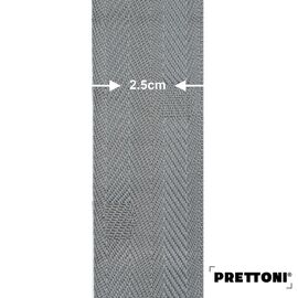 EdBevans - Spectrum Solid Wood Venetian Blind - Mono Onyx 35mm Slat with Chevron Palladium 25mm Tape - Prettoni
