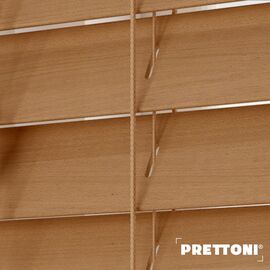 EdBevans - Spectrum Solid Wood Venetian Blind - Mono Natural 35mm Slat with - Ladder String - Prettoni