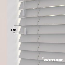 EdBevans - Spectrum Solid Wood Venetian Blind - Mono Pale 50mm Slat with - Ladder String - Prettoni