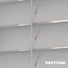 EdBevans - Spectrum Solid Wood Venetian Blind - Mono Pale 50mm Slat with - Ladder String - Prettoni