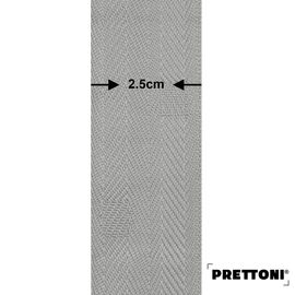 EdBevans - Spectrum Solid Wood Venetian Blind - Mono Graphite 35mm Slat with Chevron Nimbus 25mm Tape - Prettoni