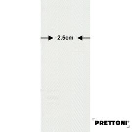 EdBevans - Spectrum Solid Wood Venetian Blind - Mono Graphite 50mm Slat with Chevron Snowy 25mm Tape - Prettoni