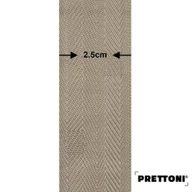 EdBevans - Spectrum Solid Wood Venetian Blind - Mono Graphite 50mm Slat with Chevron Stonewall 25mm Tape - Prettoni