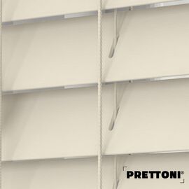 EdBevans - Spectrum Solid Wood Venetian Blind - Mono Cream 35mm Slat with - Ladder String - Prettoni