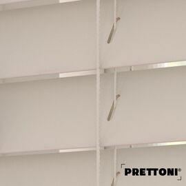 EdBevans - Spectrum Solid Wood Venetian Blind - Mono Beige 35mm Slat with - Ladder String - Prettoni