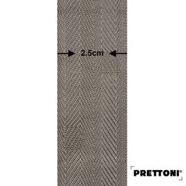 EdBevans - Spectrum Solid Wood Venetian Blind - Mono Maple 35mm Slat with Chevron Granite 25mm Tape - Prettoni