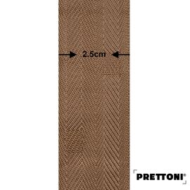 EdBevans - Spectrum Solid Wood Venetian Blind - Mono Maple 35mm Slat with Chevron Cinnamon 25mm Tape - Prettoni