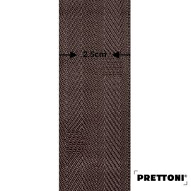 EdBevans - Spectrum Solid Wood Venetian Blind - Mono Maple 35mm Slat with Chevron Umber 25mm Tape - Prettoni