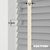 EdBevans - Spectrum Solid Wood Venetian Blind - Mono Grey 35mm Slat with Chevron Avorio 25mm Tape - Prettoni