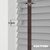 EdBevans - Spectrum Solid Wood Venetian Blind - Mono Grey 35mm Slat with Chevron Umber 25mm Tape - Prettoni