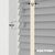 EdBevans - Spectrum Solid Wood Venetian Blind - Mono Grey 50mm Slat with Chevron Avorio 25mm Tape - Prettoni