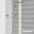 EdBevans - Spectrum Solid Wood Venetian Blind - Mono Grey 50mm Slat with Chevron Cream 25mm Tape - Prettoni