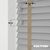 EdBevans - Spectrum Solid Wood Venetian Blind - Mono Grey 50mm Slat with Chevron Sandrift 25mm Tape - Prettoni
