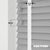 EdBevans - Spectrum Solid Wood Venetian Blind - Mono Grey 50mm Slat with Chevron Porcelain 25mm Tape - Prettoni