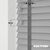 EdBevans - Spectrum Solid Wood Venetian Blind - Mono Grey 50mm Slat with Chevron Monsoon 25mm Tape - Prettoni