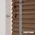 EdBevans - Spectrum Solid Wood Venetian Blind - Mono Mocha 35mm Slat with Chevron Palladium 25mm Tape - Prettoni