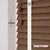EdBevans - Spectrum Solid Wood Venetian Blind - Mono Mocha 35mm Slat with Chevron Snowy 25mm Tape - Prettoni