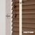 EdBevans - Spectrum Solid Wood Venetian Blind - Mono Mocha 35mm Slat with Chevron Avorio 25mm Tape - Prettoni