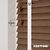 EdBevans - Spectrum Solid Wood Venetian Blind - Mono Mocha 35mm Slat with Chevron Porcelain 25mm Tape - Prettoni