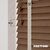 EdBevans - Spectrum Solid Wood Venetian Blind - Mono Mocha 50mm Slat with Chevron Moccasin 25mm Tape - Prettoni