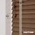EdBevans - Spectrum Solid Wood Venetian Blind - Mono Mocha 50mm Slat with Chevron Stonewall 25mm Tape - Prettoni