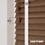 EdBevans - Spectrum Solid Wood Venetian Blind - Mono Mocha 50mm Slat with Chevron Porcelain 25mm Tape - Prettoni