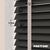 EdBevans - Spectrum Solid Wood Venetian Blind - Mono Onyx 35mm Slat with Chevron Moccasin 25mm Tape - Prettoni