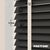 EdBevans - Spectrum Solid Wood Venetian Blind - Mono Onyx 35mm Slat with Chevron Cream 25mm Tape - Prettoni