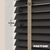 EdBevans - Spectrum Solid Wood Venetian Blind - Mono Onyx 35mm Slat with Chevron Sandrift 25mm Tape - Prettoni