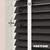 EdBevans - Spectrum Solid Wood Venetian Blind - Mono Onyx 35mm Slat with Chevron Porcelain 25mm Tape - Prettoni