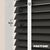 EdBevans - Spectrum Solid Wood Venetian Blind - Mono Onyx 50mm Slat with Chevron Snowy 25mm Tape - Prettoni