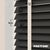 EdBevans - Spectrum Solid Wood Venetian Blind - Mono Onyx 50mm Slat with Chevron Cream 25mm Tape - Prettoni