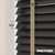 EdBevans - Spectrum Solid Wood Venetian Blind - Mono Onyx 50mm Slat with Chevron Sandrift 25mm Tape - Prettoni