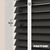EdBevans - Spectrum Solid Wood Venetian Blind - Mono Onyx 50mm Slat with Chevron Porcelain 25mm Tape - Prettoni