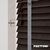 EdBevans - Spectrum Solid Wood Venetian Blind - Mono Bistre 35mm Slat with Chevron Palladium 25mm Tape - Prettoni