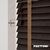 EdBevans - Spectrum Solid Wood Venetian Blind - Mono Bistre 35mm Slat with Chevron Cinnamon 25mm Tape - Prettoni