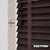 EdBevans - Spectrum Solid Wood Venetian Blind - Mono Bistre 35mm Slat with Chevron Umber 25mm Tape - Prettoni