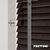 EdBevans - Spectrum Solid Wood Venetian Blind - Mono Bistre 35mm Slat with Chevron Monsoon 25mm Tape - Prettoni